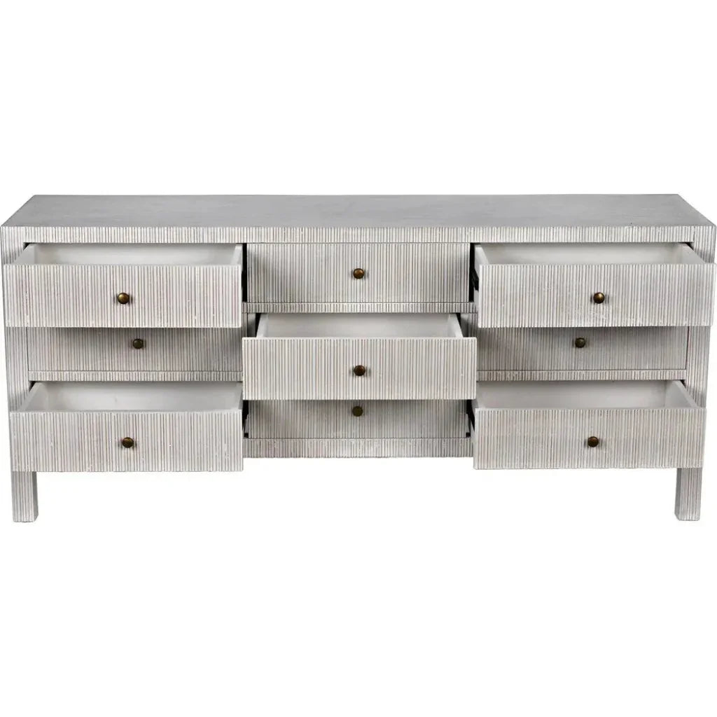 Noir Conrad Nine Drawers Wood Dresser