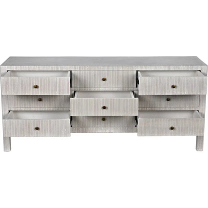 Noir Conrad Nine Drawers Wood Dresser