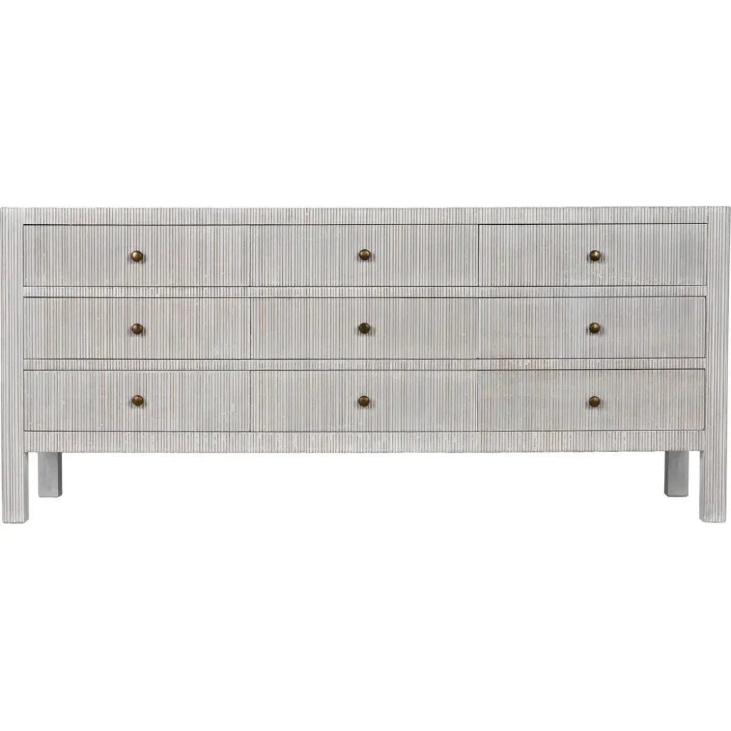 Noir Conrad Nine Drawers Wood Dresser