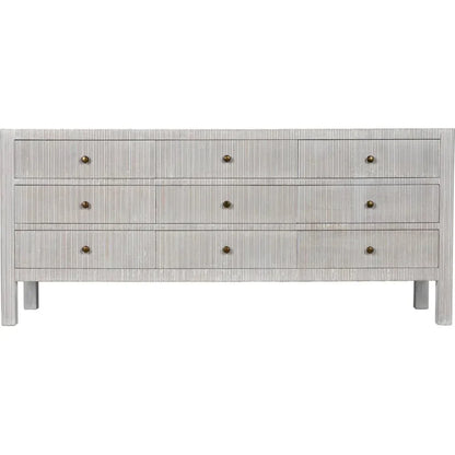Noir Conrad Nine Drawers Wood Dresser