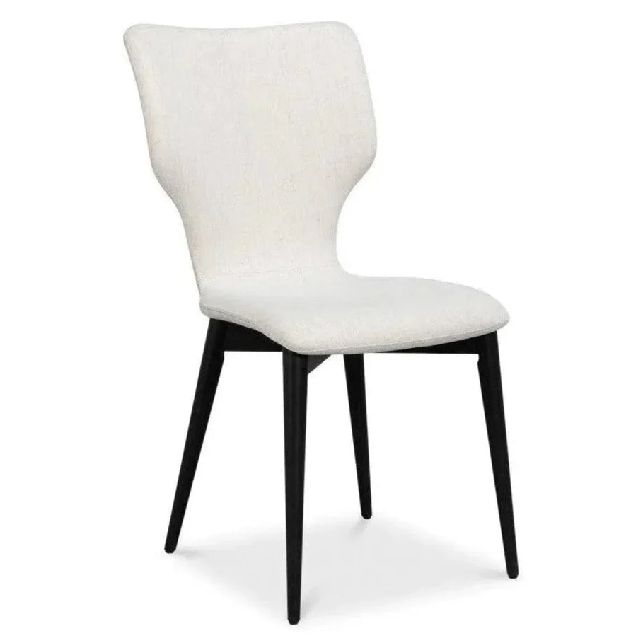 Contour Beechwood Ivory Armless Sidechair - LOOMLAN - Accent Chairs