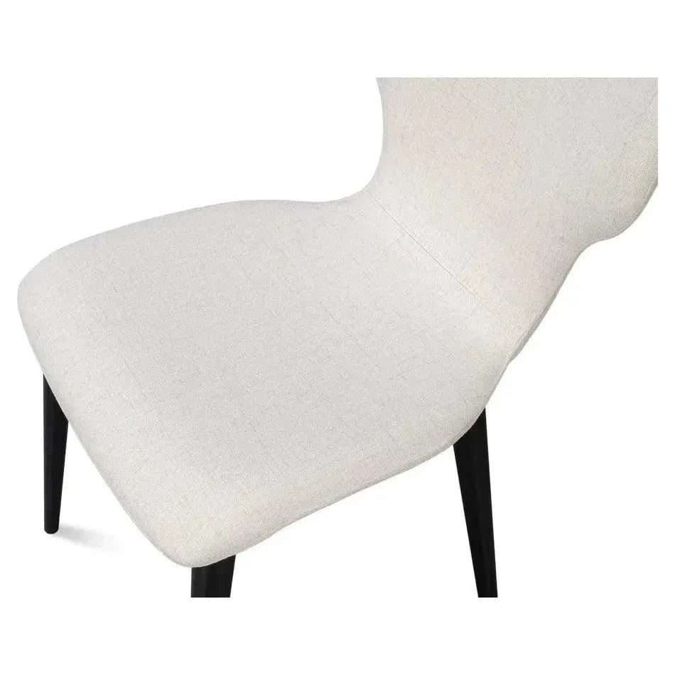 Contour Beechwood Ivory Armless Sidechair - LOOMLAN - Accent Chairs