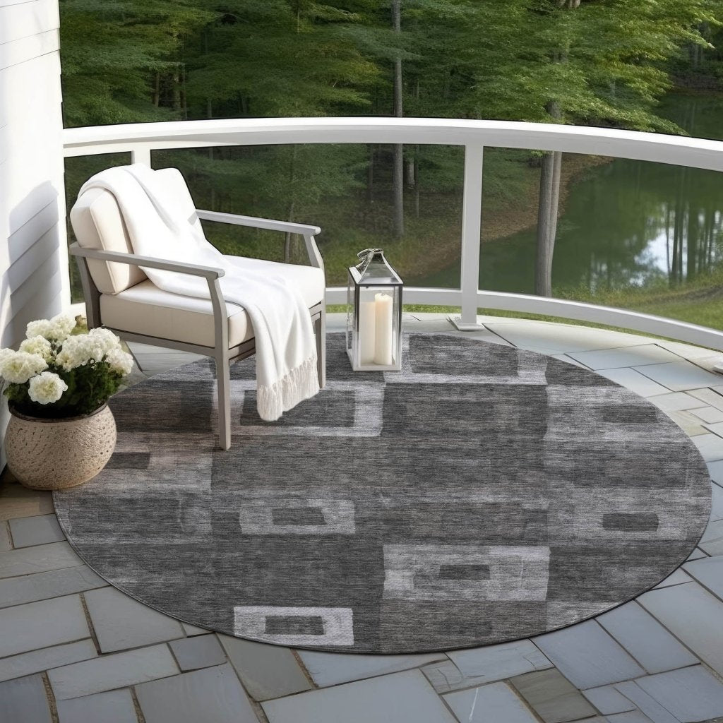 Cora Black Washable Indoor - Outdoor Rug - LOOMLAN - LOOMLAN Rugs - Outdoor Rugs