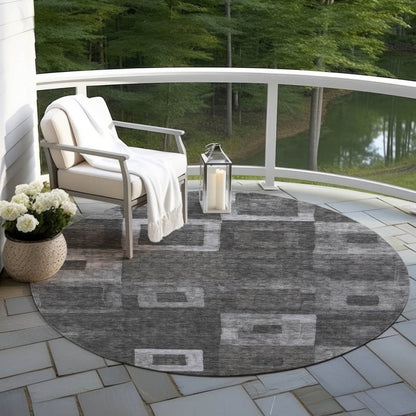 Cora Black Washable Indoor - Outdoor Rug - LOOMLAN - LOOMLAN Rugs - Outdoor Rugs