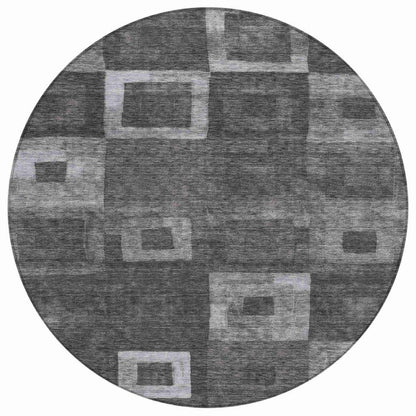 Cora Black Washable Indoor-Outdoor Rug