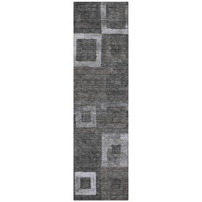 Cora Black Washable Indoor - Outdoor Rug - LOOMLAN - LOOMLAN Rugs - Outdoor Rugs