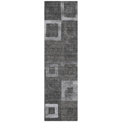 Cora Black Washable Indoor-Outdoor Rug