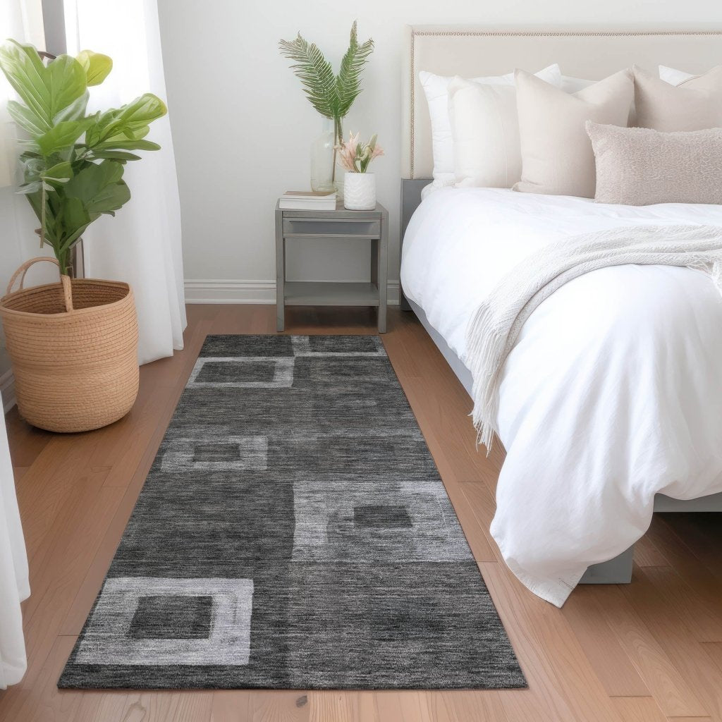 Cora Black Washable Indoor - Outdoor Rug - LOOMLAN - LOOMLAN Rugs - Outdoor Rugs