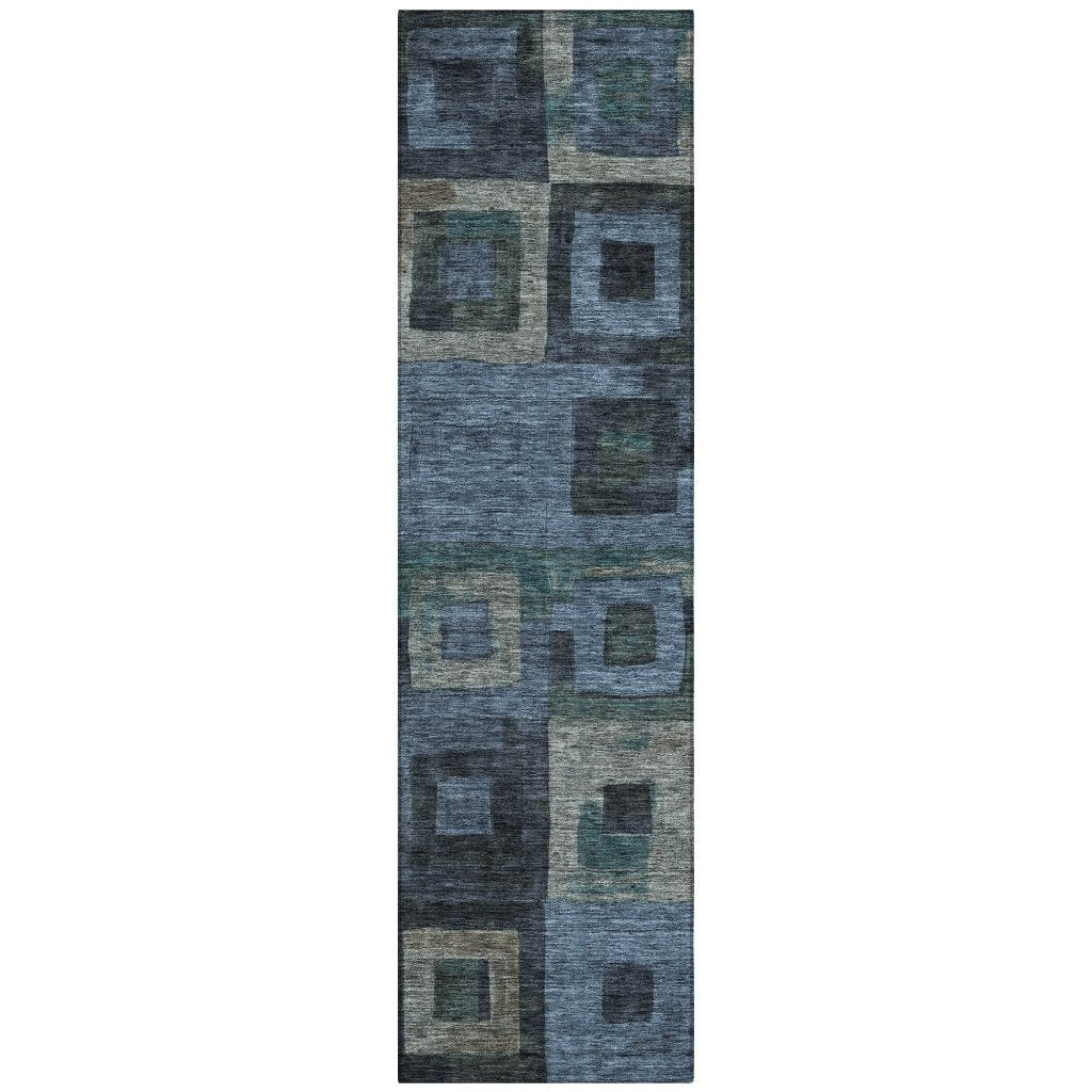 Cora Blue Washable Indoor - Outdoor Rug - LOOMLAN - LOOMLAN Rugs - Outdoor Rugs