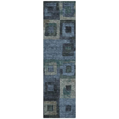 Cora Blue Washable Indoor-Outdoor Rug