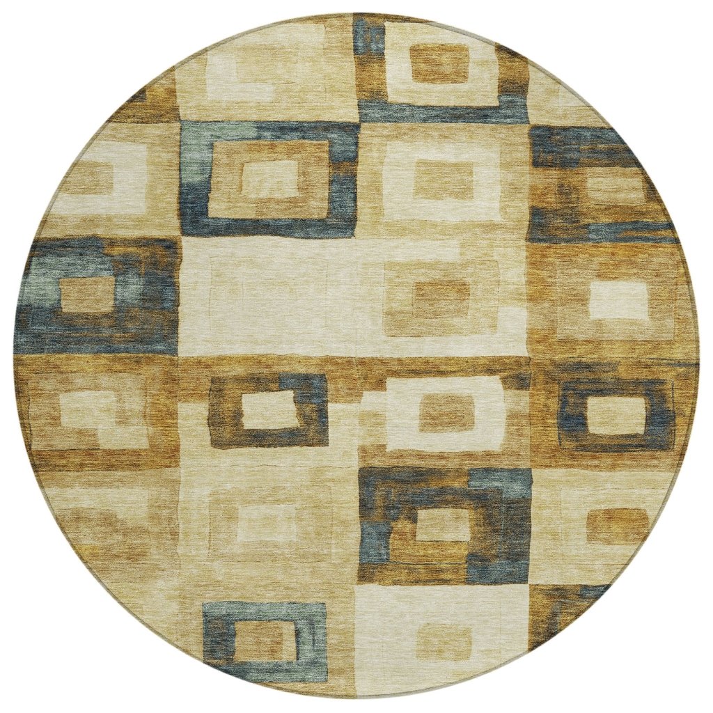 Cora Brown Washable Indoor - Outdoor Rug - LOOMLAN - LOOMLAN Rugs - Outdoor Rugs