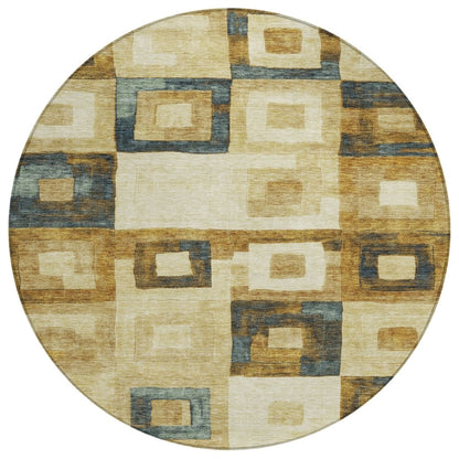 Cora Brown Washable Indoor - Outdoor Rug - LOOMLAN - LOOMLAN Rugs - Outdoor Rugs
