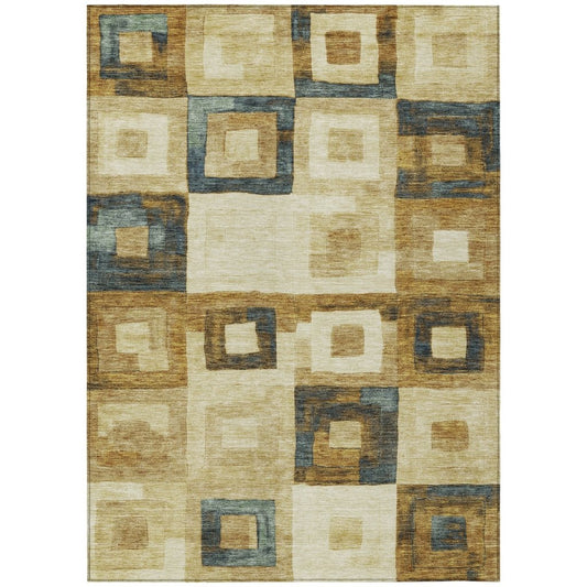 Cora Brown Washable Indoor - Outdoor Rug - LOOMLAN - LOOMLAN Rugs - Outdoor Rugs