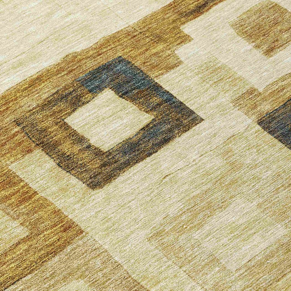 Cora Brown Washable Indoor - Outdoor Rug - LOOMLAN - LOOMLAN Rugs - Outdoor Rugs