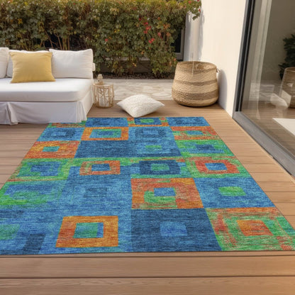 Cora Denim Washable Indoor - Outdoor Rug - LOOMLAN - LOOMLAN Rugs - Outdoor Rugs