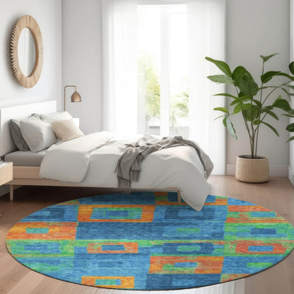 Cora Denim Washable Indoor - Outdoor Rug - LOOMLAN - LOOMLAN Rugs - Outdoor Rugs
