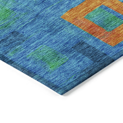 Cora Denim Washable Indoor - Outdoor Rug - LOOMLAN - LOOMLAN Rugs - Outdoor Rugs