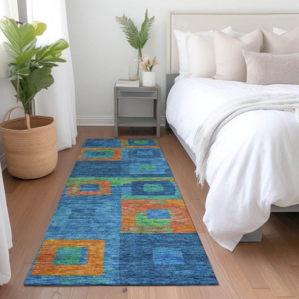 Cora Denim Washable Indoor - Outdoor Rug - LOOMLAN - LOOMLAN Rugs - Outdoor Rugs
