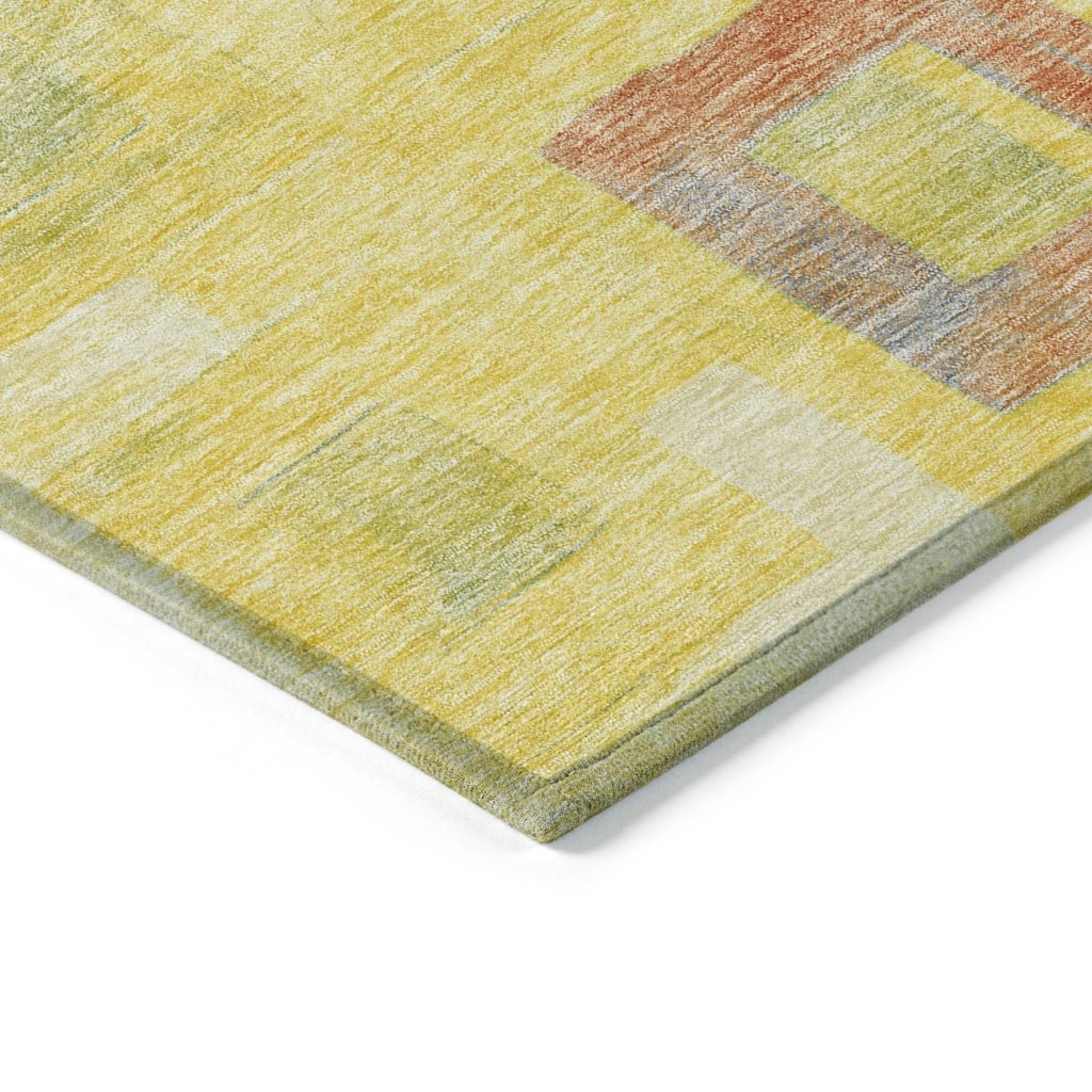 LOOMLAN Rugs Cora Gold Washable Indoor-Outdoor Rug