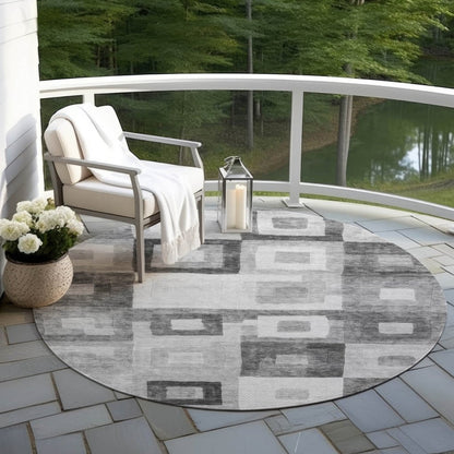 Cora Gray Washable Indoor - Outdoor Rug - LOOMLAN - LOOMLAN Rugs - Outdoor Rugs