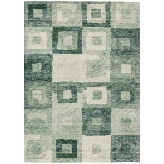 Cora Green Washable Indoor - Outdoor Rug - LOOMLAN - LOOMLAN Rugs - Outdoor Rugs