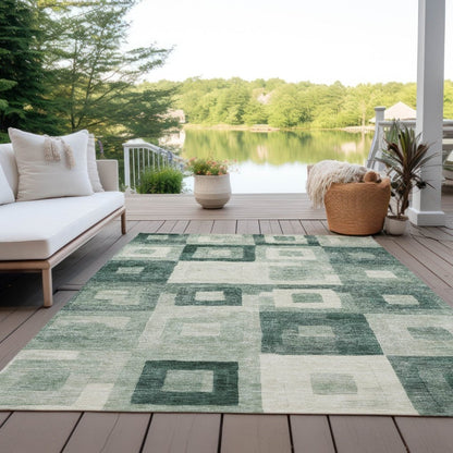 Cora Green Washable Indoor - Outdoor Rug - LOOMLAN - LOOMLAN Rugs - Outdoor Rugs