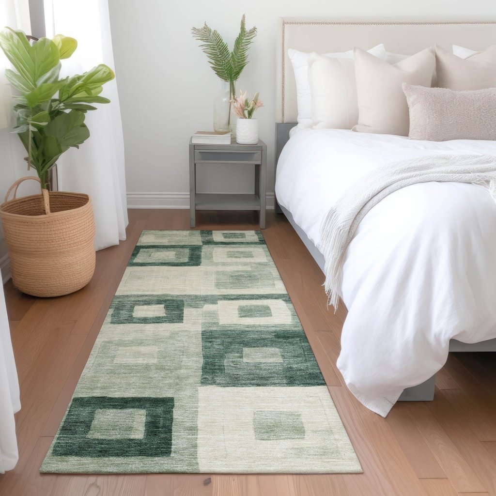 Cora Green Washable Indoor - Outdoor Rug - LOOMLAN - LOOMLAN Rugs - Outdoor Rugs