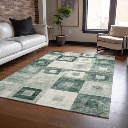 Cora Green Washable Indoor - Outdoor Rug - LOOMLAN - LOOMLAN Rugs - Outdoor Rugs