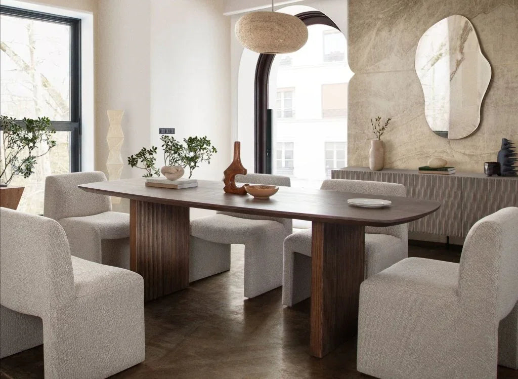 Coral Wheat Fabric Armless Dining Chair - LOOMLAN - Diamond Sofa - Dining Chairs