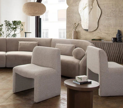 Coral Wheat Fabric Armless Dining Chair - LOOMLAN - Diamond Sofa - Dining Chairs