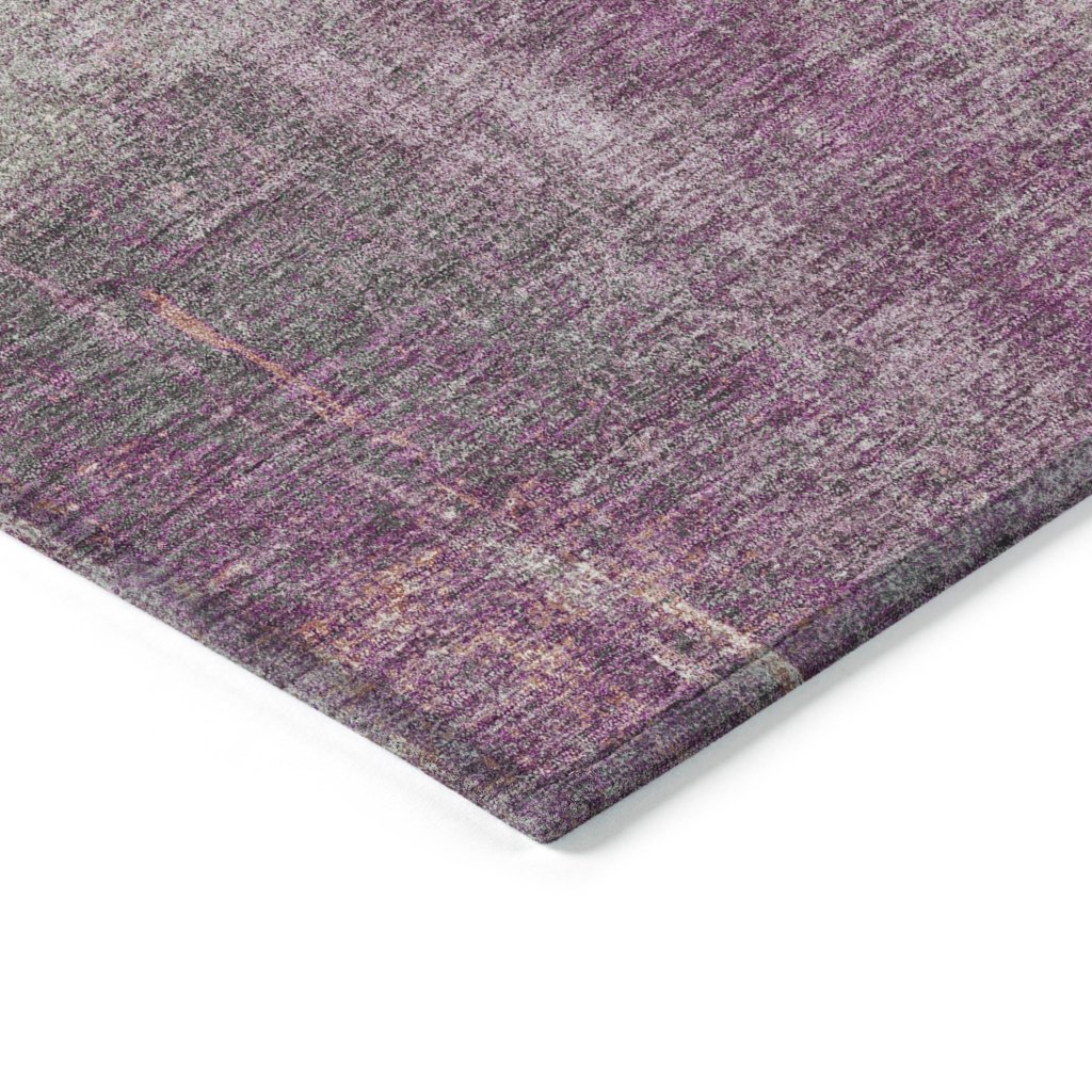 LOOMLAN Rugs Coralia Purple Washable Indoor-Outdoor Rug