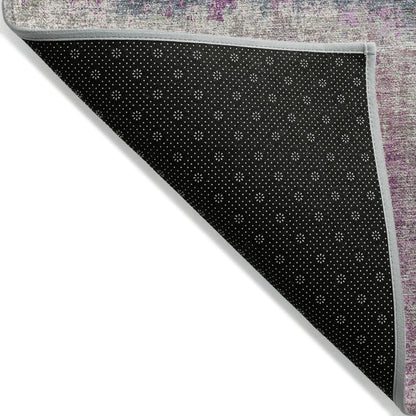 LOOMLAN Rugs Coralia Purple Washable Indoor-Outdoor Rug