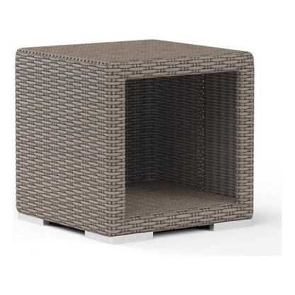 Coronado Resin Wicker Outdoor End Table - LOOMLAN - Sunset West - Outdoor Side Tables