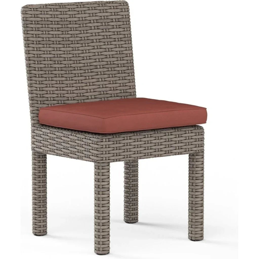 Coronado Sunbrella Armless Outdoor Dining Chair 2PC - LOOMLAN - Sunset West - Outdoor Dining Chairs