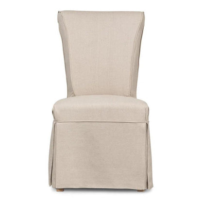 Corseted Dining Chairs 2PC Linen Upholstery - LOOMLAN - Sarreid - Dining Chairs