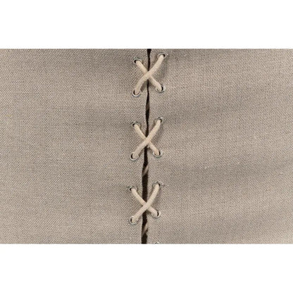 Corseted Dining Chairs 2PC Linen Upholstery - LOOMLAN - Sarreid - Dining Chairs