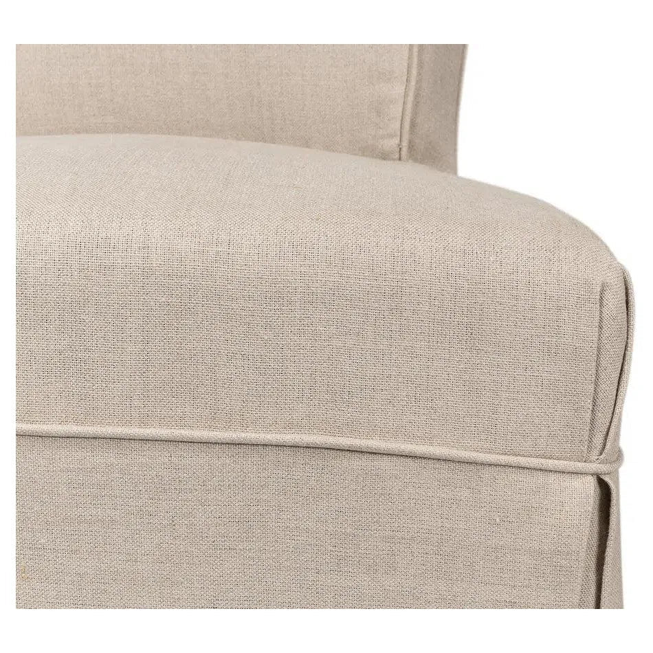 Corseted Dining Chairs 2PC Linen Upholstery - LOOMLAN - Sarreid - Dining Chairs