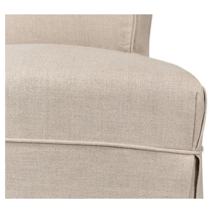 Corseted Dining Chairs 2PC Linen Upholstery - LOOMLAN - Sarreid - Dining Chairs