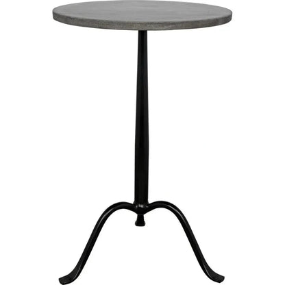 Noir Cosmopolitan Round Marble Top Side Table