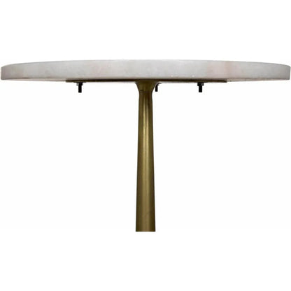 Noir Cosmopolitan Round Marble Top Side Table