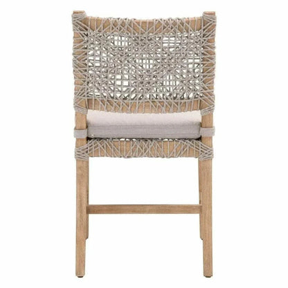 Essentials For Living Costa Taupe & White Rope Mahogany Wood Dining Chair 2PC