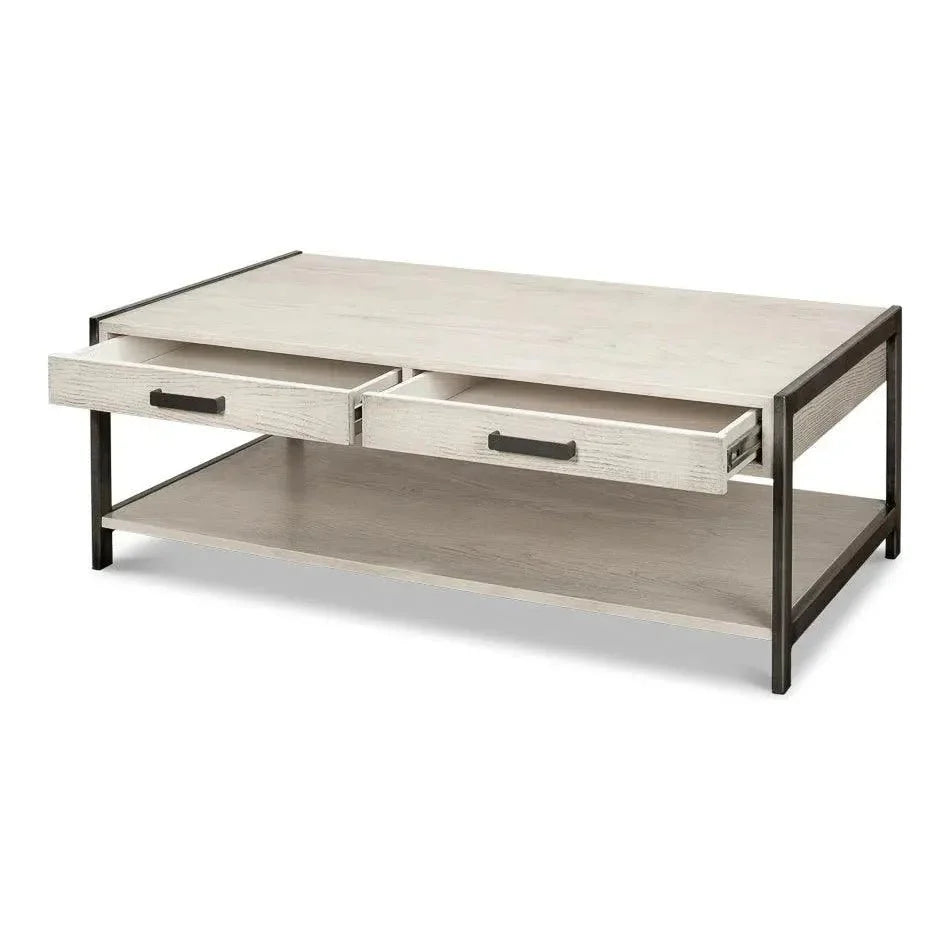 Sarreid Covet Cocktail Coffee Table With Drawers &