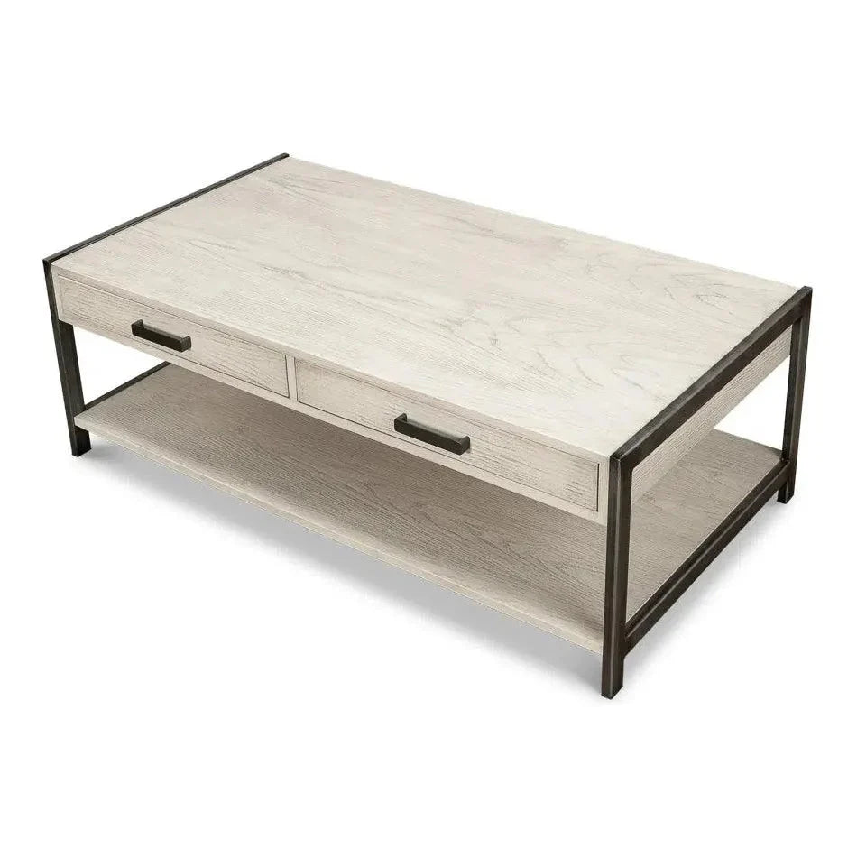 Sarreid Covet Cocktail Coffee Table With Drawers &