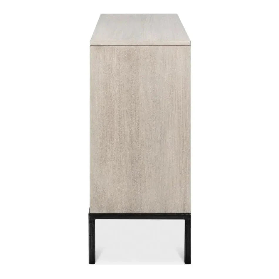 Covet Door Two Tone Accent Cabinet - LOOMLAN - Sarreid - Accent Cabinets