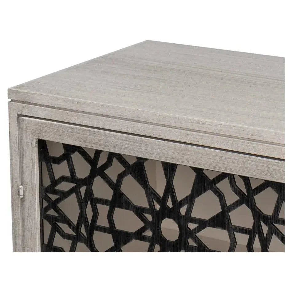 Covet Door Two Tone Accent Cabinet - LOOMLAN - Sarreid - Accent Cabinets