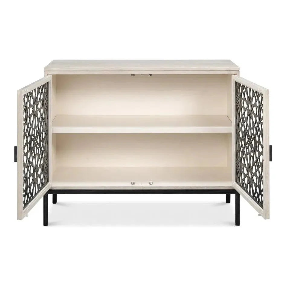 Covet Door Two Tone Accent Cabinet - LOOMLAN - Sarreid - Accent Cabinets