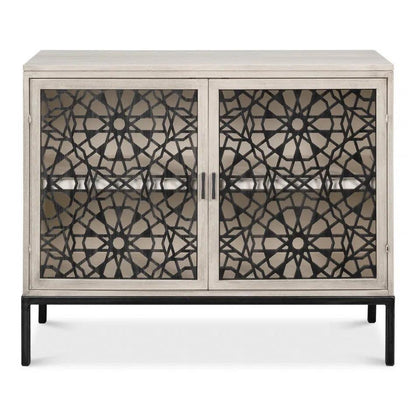 Covet Door Two Tone Accent Cabinet - LOOMLAN - Sarreid - Accent Cabinets