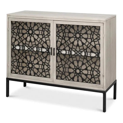 Covet Door Two Tone Accent Cabinet - LOOMLAN - Sarreid - Accent Cabinets
