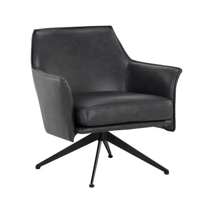 SUNPAN Crosby Leather Swivel Lounge Chair