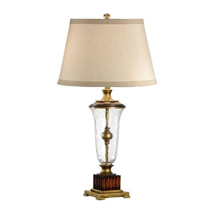 Wildwood Crystal Brass And Wood Design Vase Table Lamp